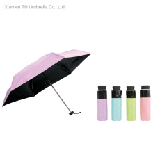 Compact Super Mini Umbrella/Cute Pocket Manual Umbrella with Black Coating and UV Protection/Fashion Gift Umbrella for Lady
